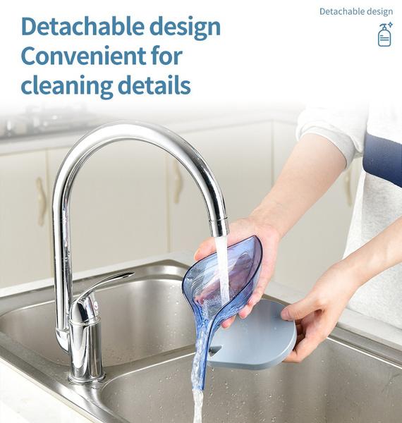 1097 Leaf Shape Soap Box Self Draining Bathroom Soap Holder - SkyShopy 1097 Leaf Shape Soap Box Self Draining Bathroom Soap Holder - SkyShopy